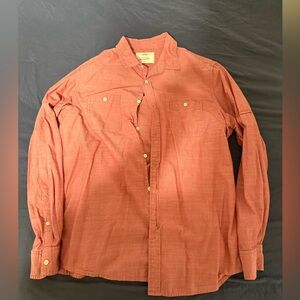 Men's Red Button-Up Shirt